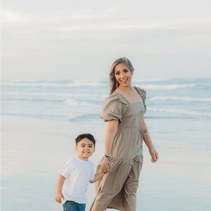 Olive Square Neck Tiered Dress